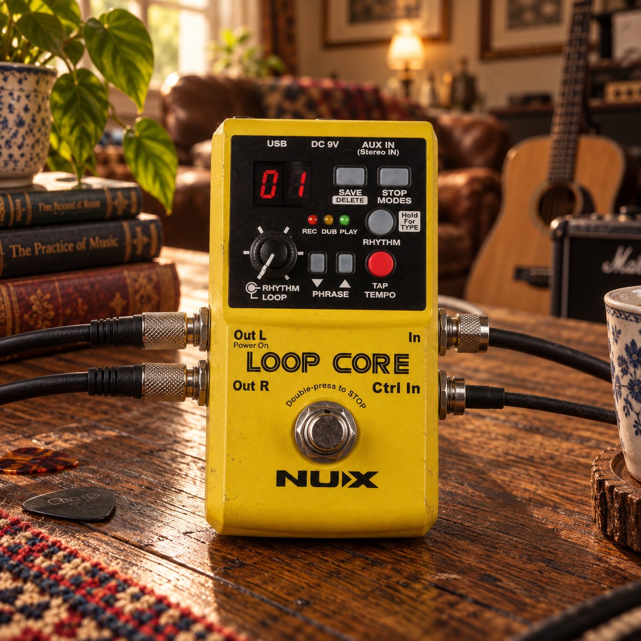 Nux Loop Core, pedal looper com ritmos
